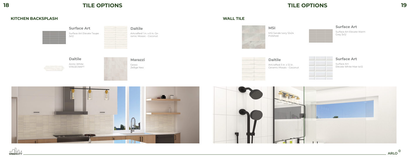 Kitchens options from the Tailor What Matters to You brochure, page 10
